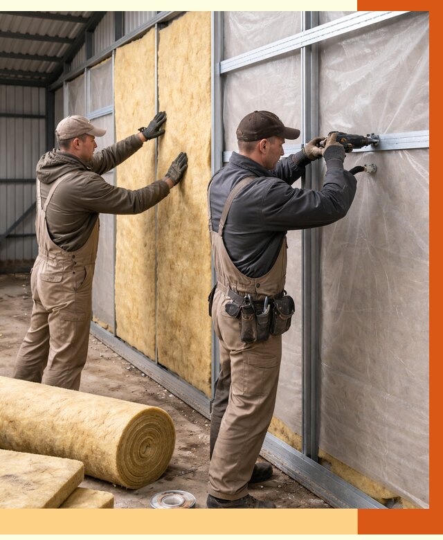 Утепление металлического ангара в Пыть-яхе от 4832 руб/м2 — услуги под ключ | ТепломастерПть