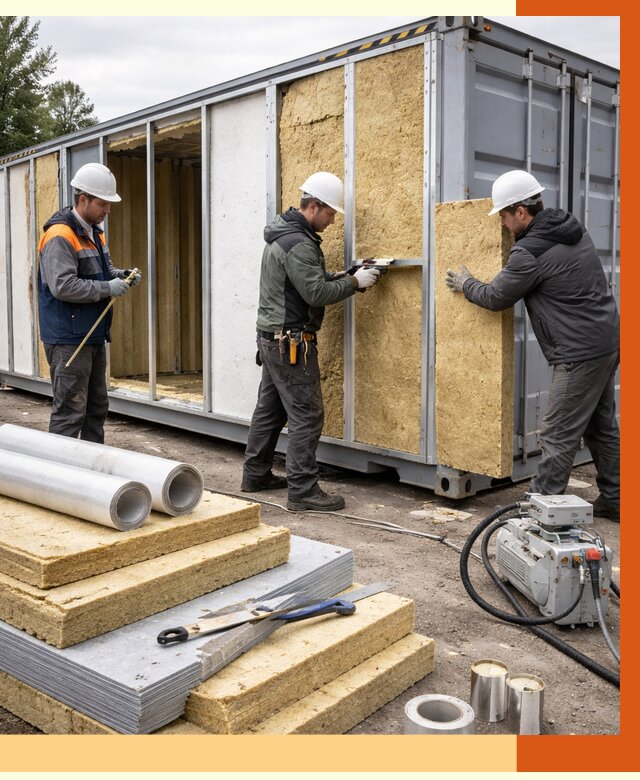 Утепление морского контейнера в Пыть-яхе от 3815 руб. под ключ | ТепломастерПть