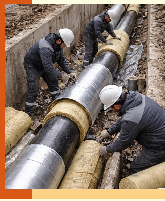 Утепление теплотрассы в Пыть-яхе: утеплительные работы и материалы