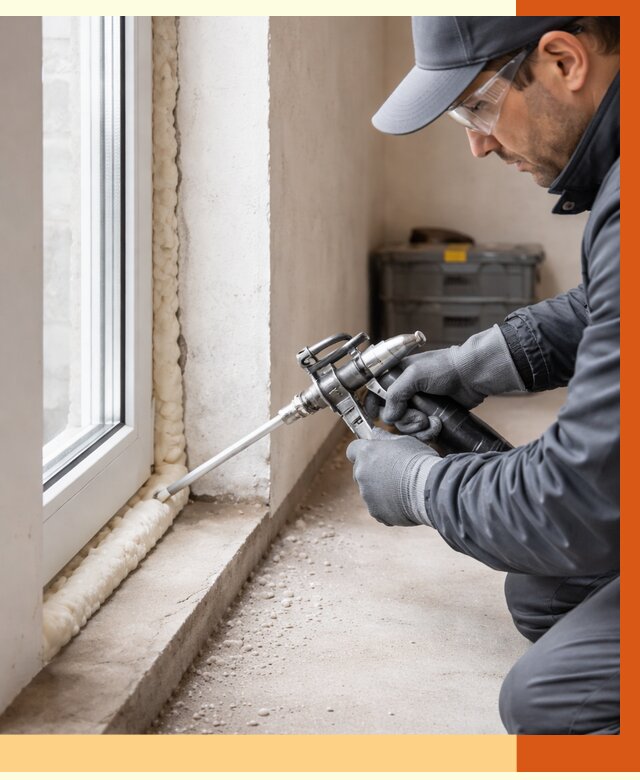 Герметизация стыков ППУ в Пыть-яхе от 1679 руб. за м2 — утепление примыканий под ключ | ТепломастерПть